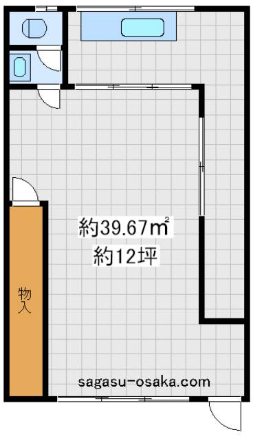 【美章園街道沿い　一階店舗】の間取り図